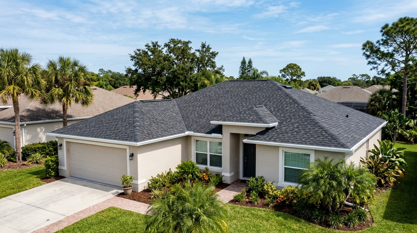 Class 4 SBS impact resistant shingles installed on a home in Westchase Tampa FL